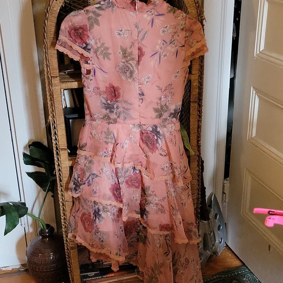 Tiered Asymmetrical Floral Dress - Picture 3 of 3
